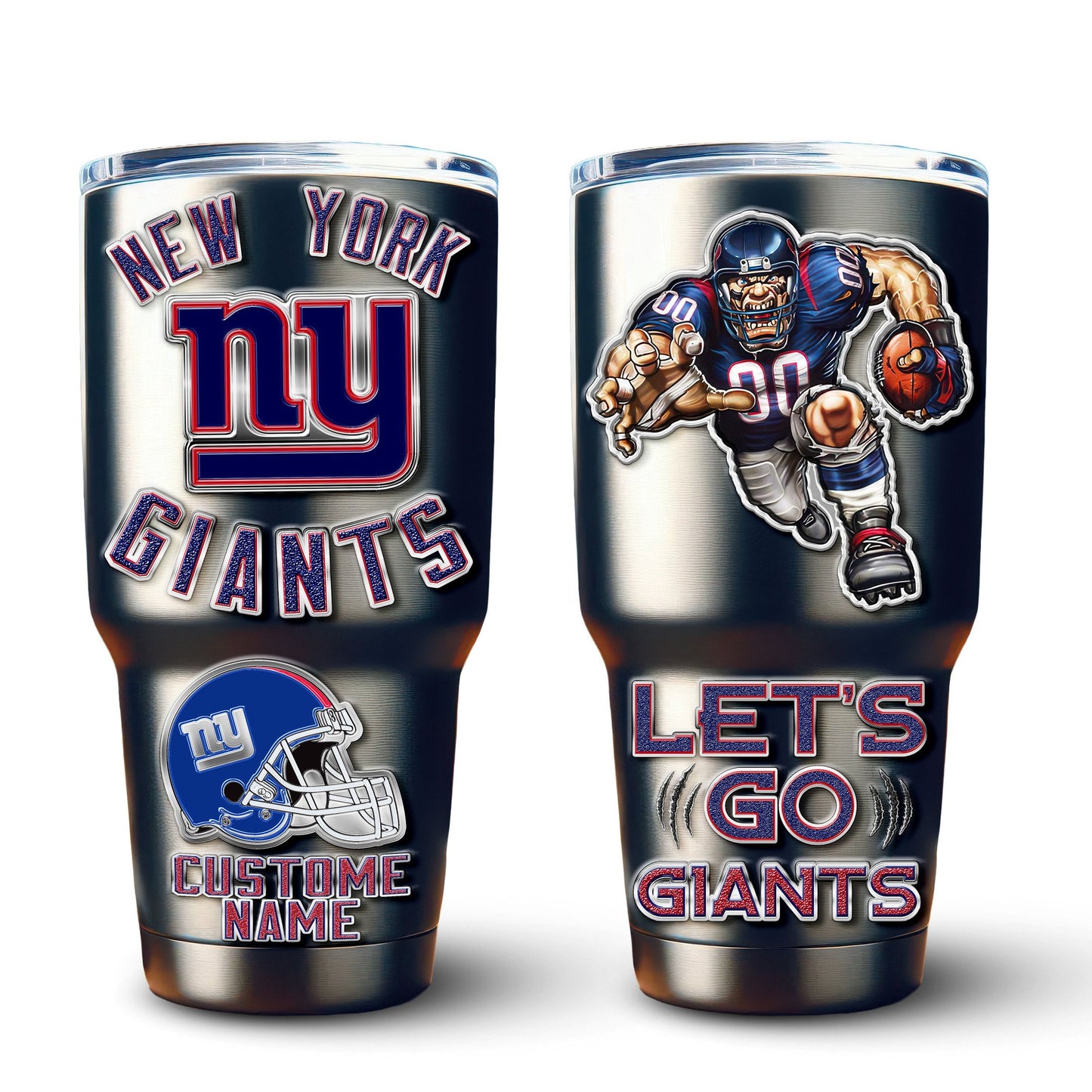 New York Giants Premium Tumbler 30oz TD Gifts For Fans AZBTTB30OZ000042