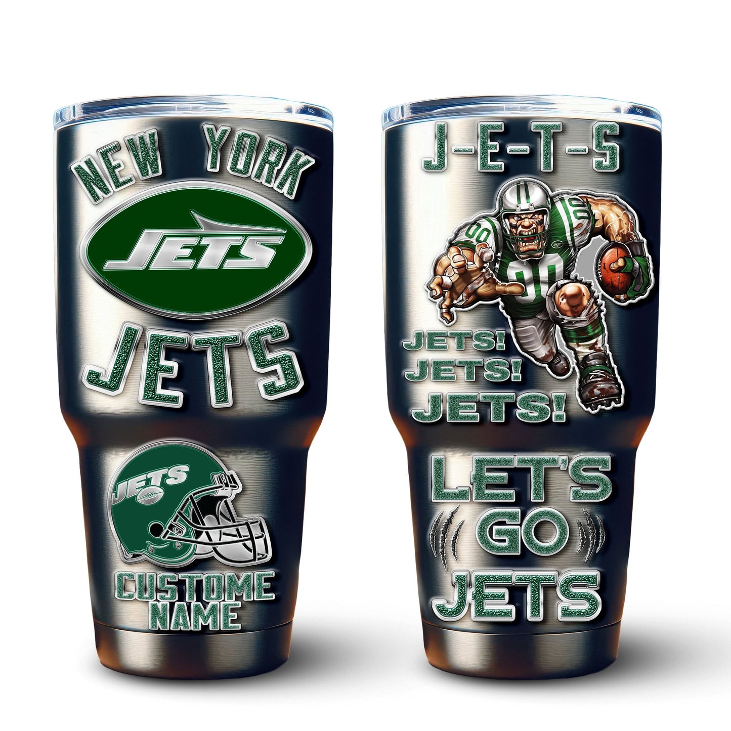 New York Jets Premium Tumbler 30oz TD Gifts For Fans AZBTTB30OZ000043