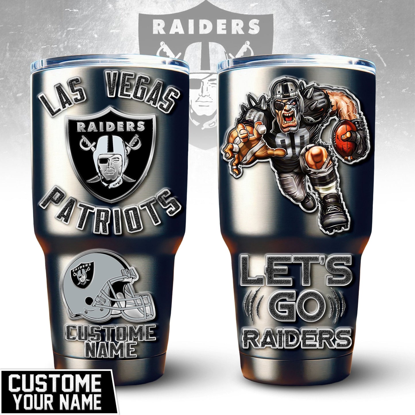 Las Vegas Raiders Premium Tumbler 30oz TD Gifts For Fans AZBTTB30OZ000044
