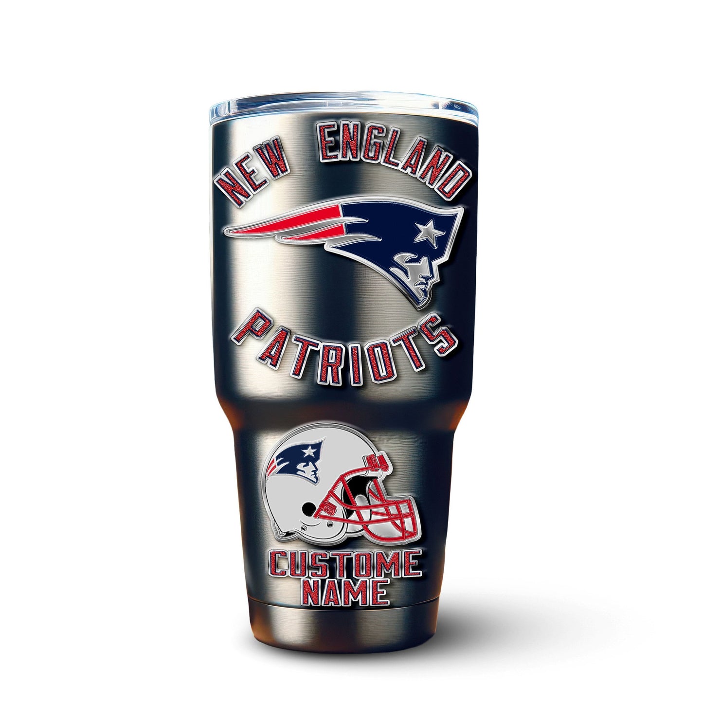 New England Patriots Premium Tumbler 30oz TD Gifts For Fans AZBTTB30OZ000045