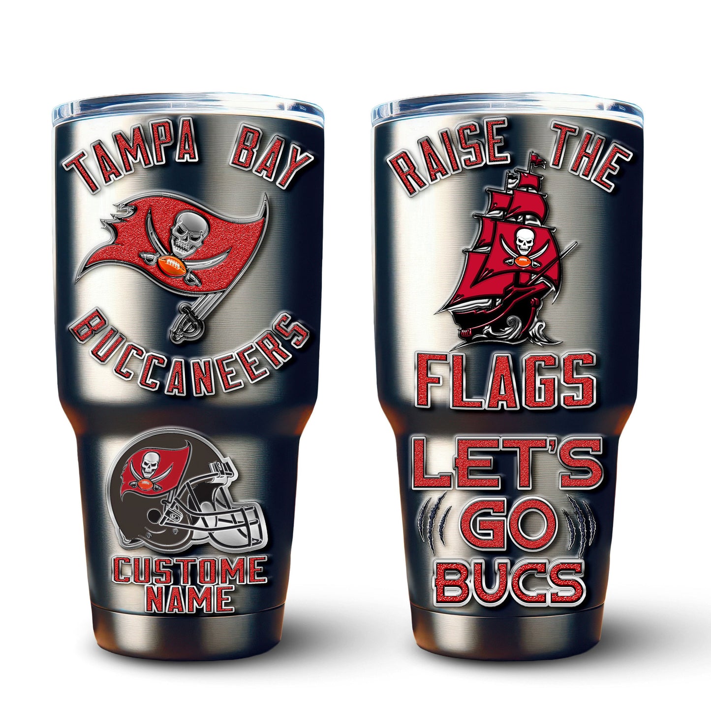 Tampa Bay Buccaneers Premium Tumbler 30oz TD Gifts For Fans AZBTTB30OZ000046