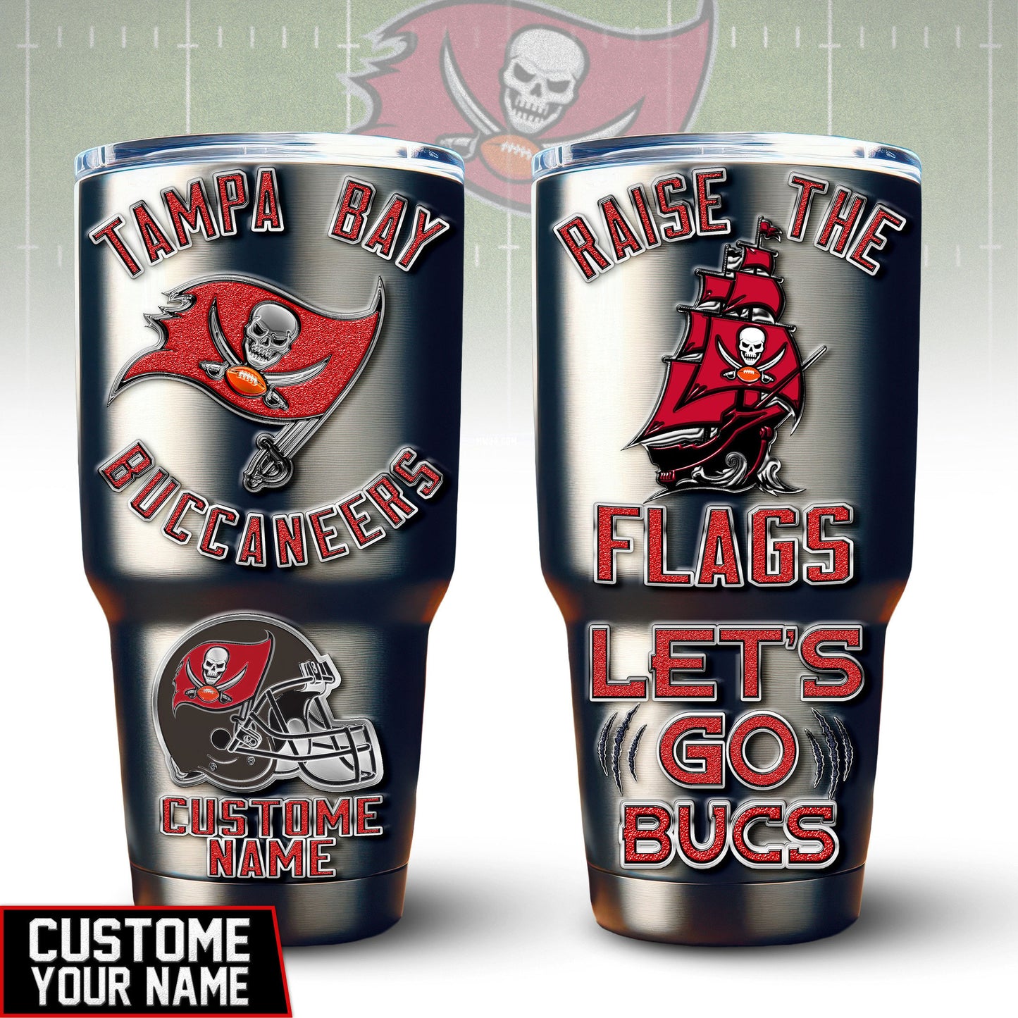 Tampa Bay Buccaneers Premium Tumbler 30oz TD Gifts For Fans AZBTTB30OZ000046