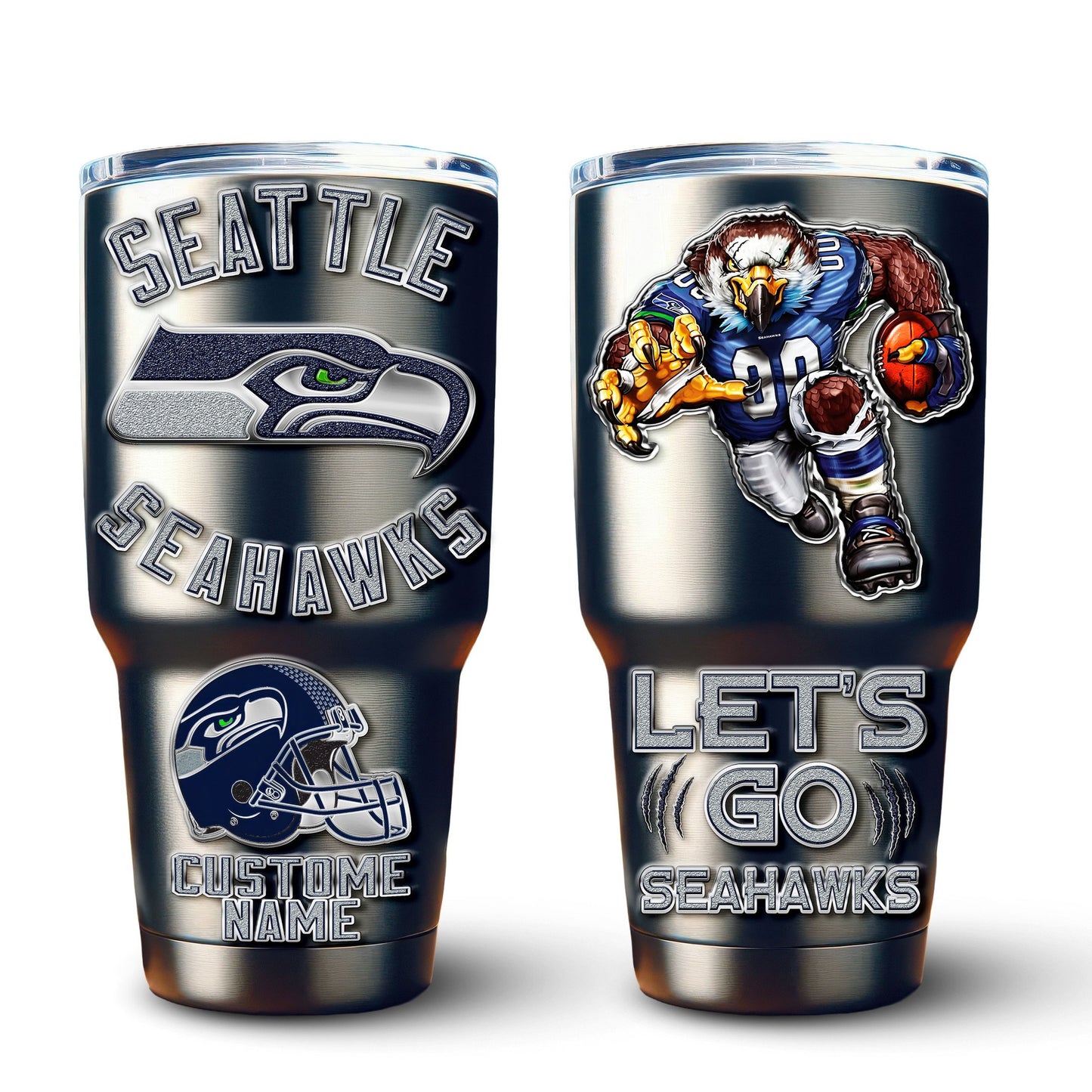 Seattle Seahawks Premium Tumbler 30oz TD Gifts For Fans AZBTTB30OZ000047