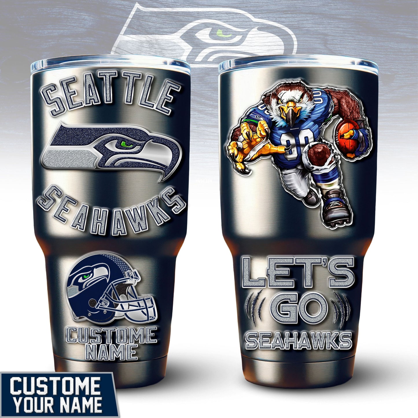 Seattle Seahawks Premium Tumbler 30oz TD Gifts For Fans AZBTTB30OZ000047