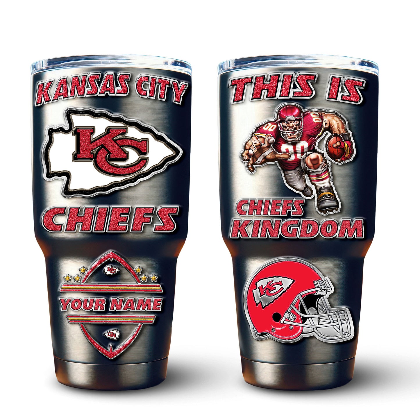 Kansas City Chiefs Premium Tumbler 30oz TD Gifts For Fans AZBTTB30OZ000049