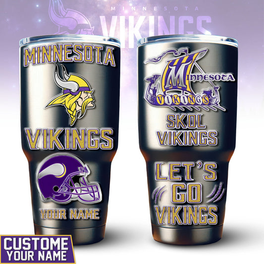 Minnesota Vikings Premium Tumbler 30oz TD Gifts For Fans AZBTTB30OZ000051