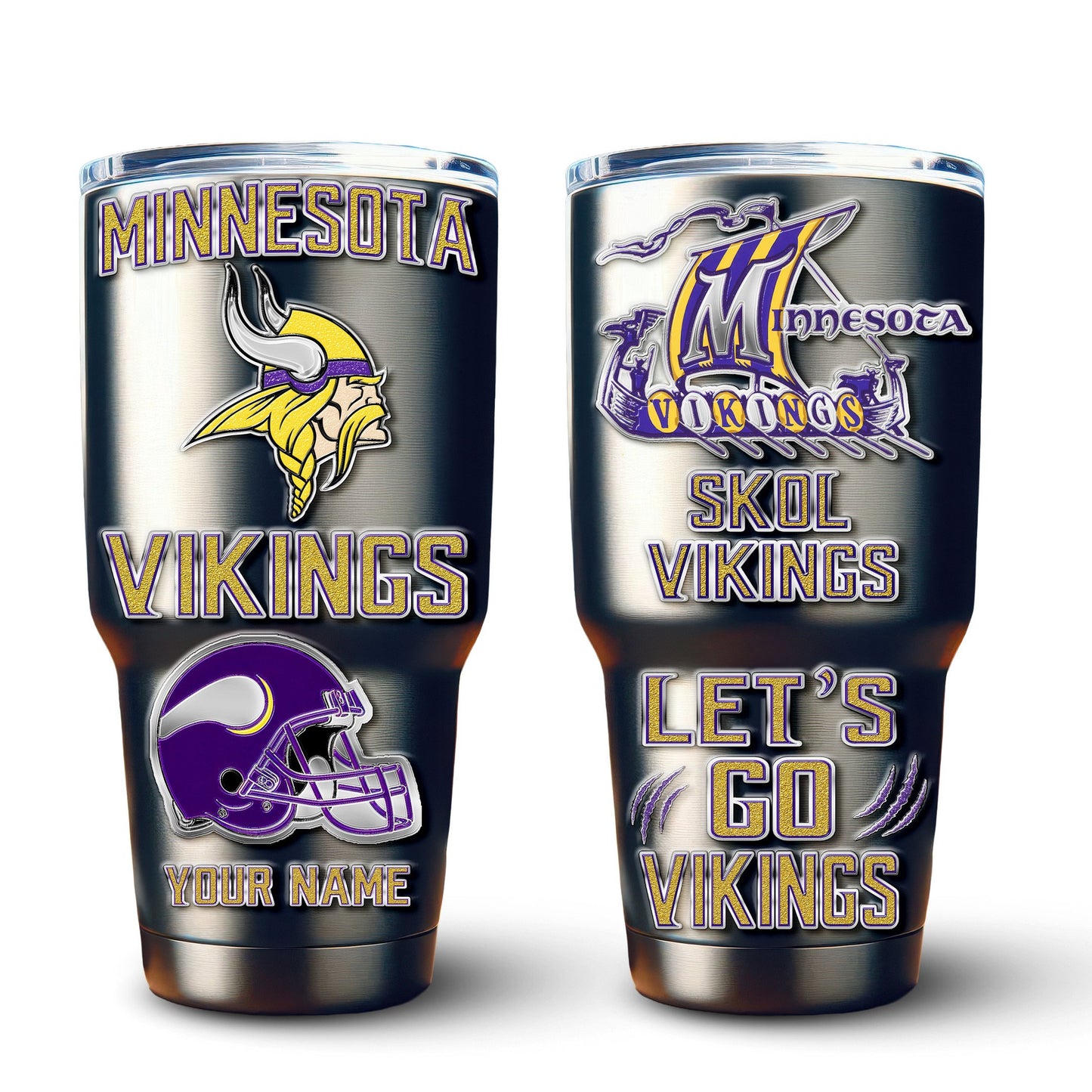 Minnesota Vikings Premium Tumbler 30oz TD Gifts For Fans AZBTTB30OZ000051