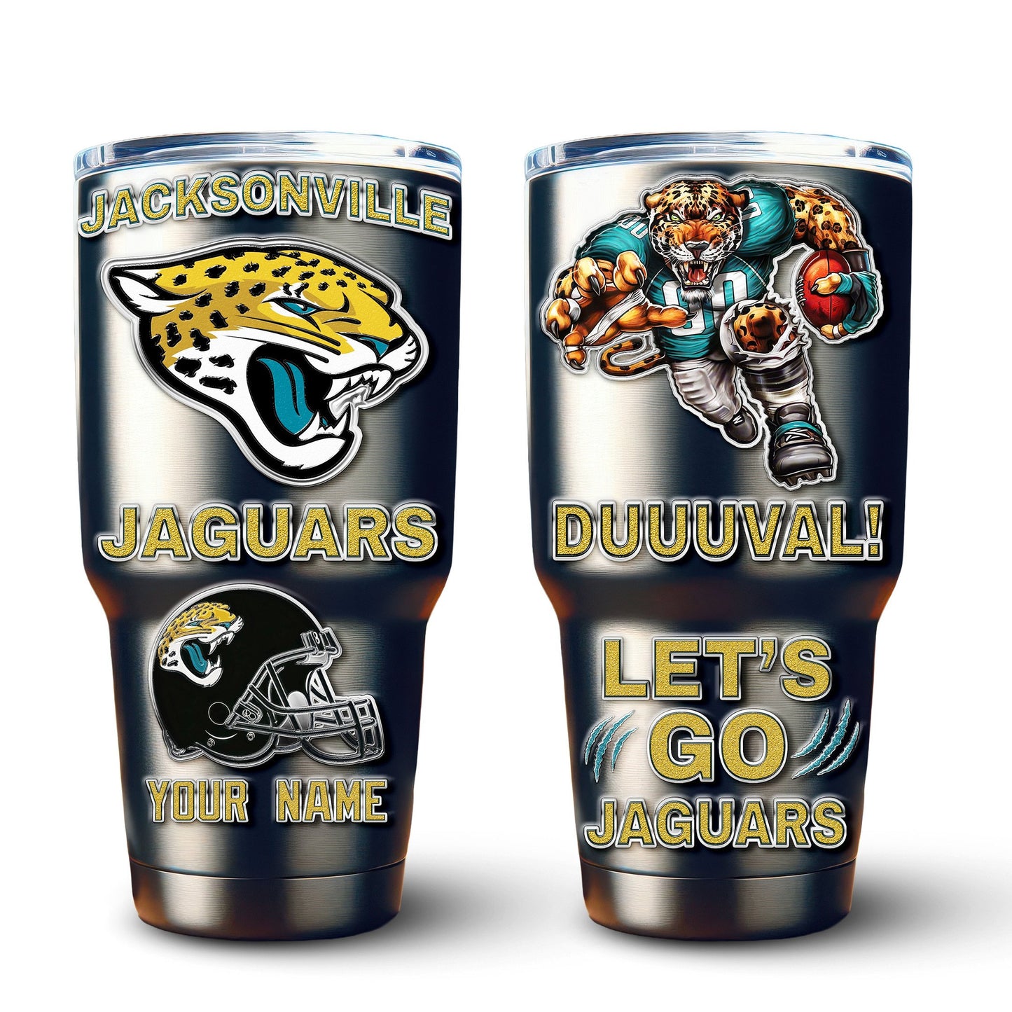 Jacksonville Jaguars Premium Tumbler 30oz TD Gifts For Fans AZBTTB30OZ000052