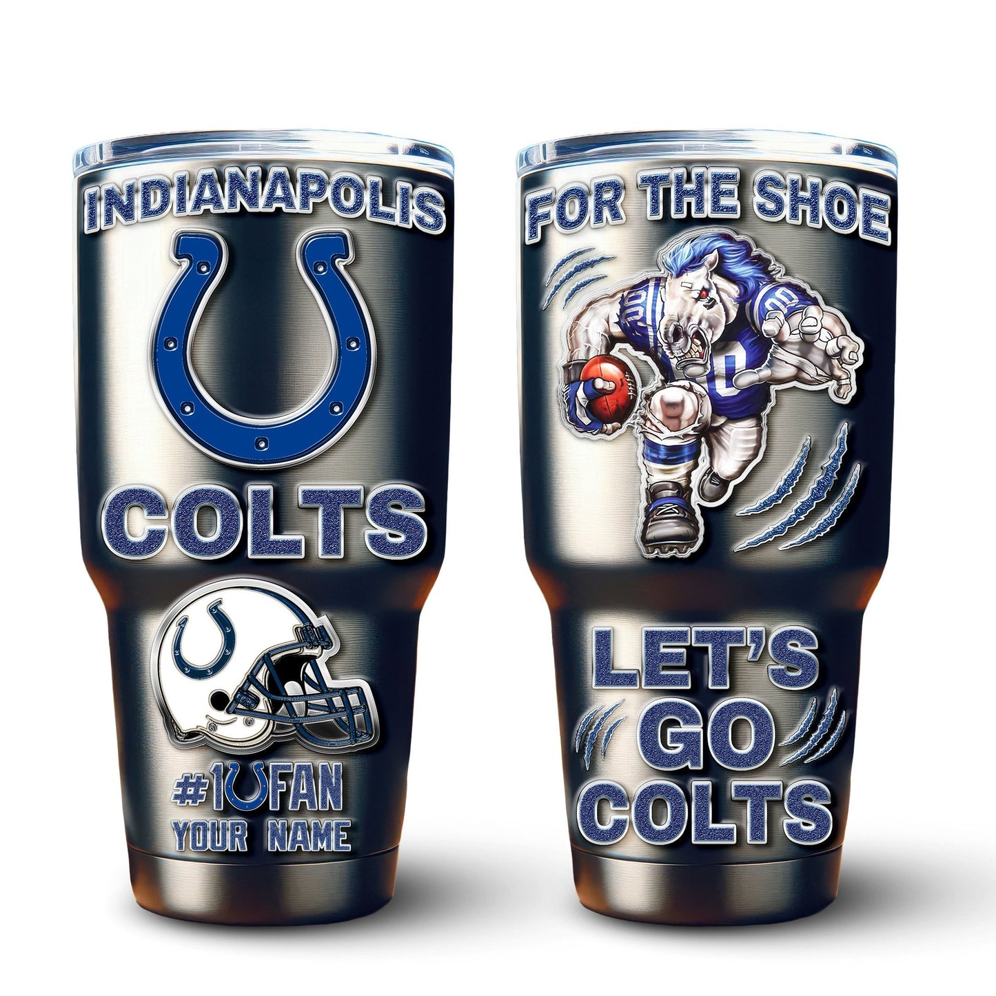 Indianapolis Colts Premium Tumbler 30oz TD Gifts For Fans AZBTTB30OZ000053