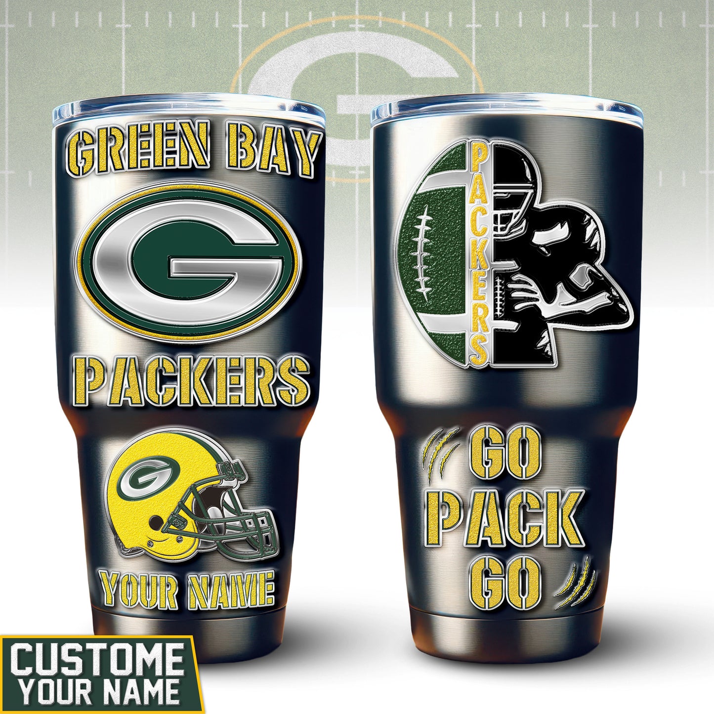 Green Bay Packers Premium Tumbler 30oz TD Gifts For Fans AZBTTB30OZ000054