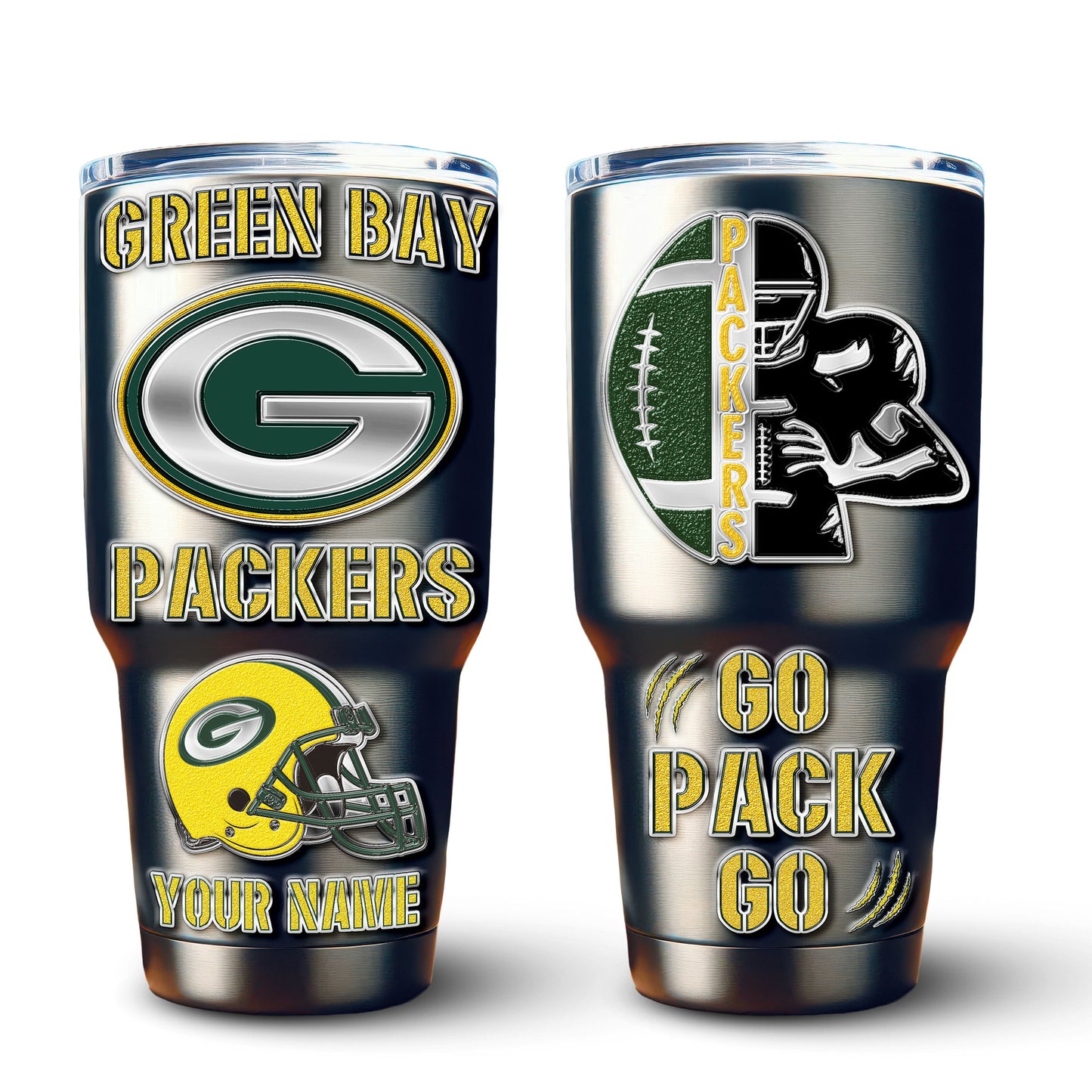 Green Bay Packers Premium Tumbler 30oz TD Gifts For Fans AZBTTB30OZ000054
