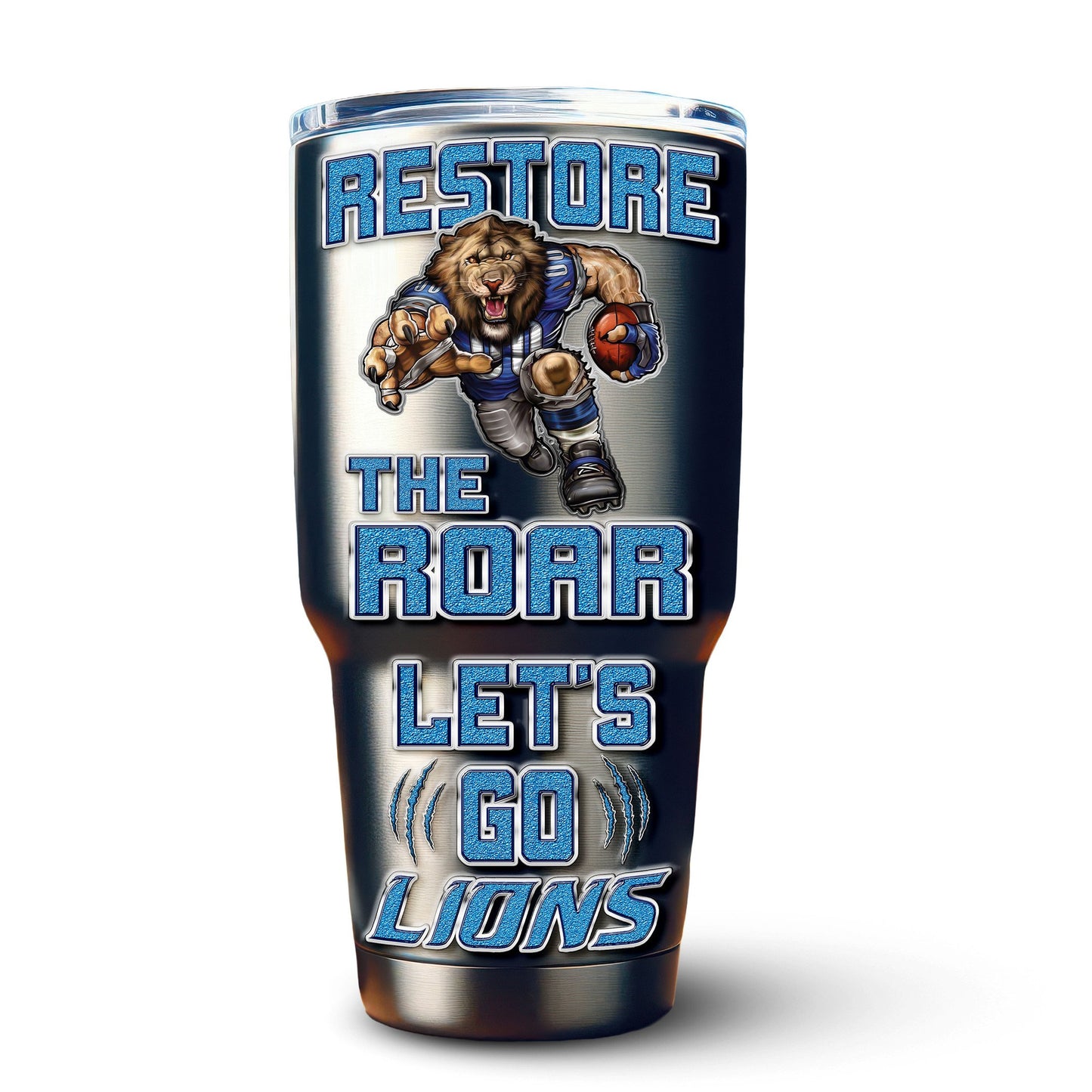 Detroit Lions Premium Tumbler 30oz TD Gifts For Fans AZBTTB30OZ000056