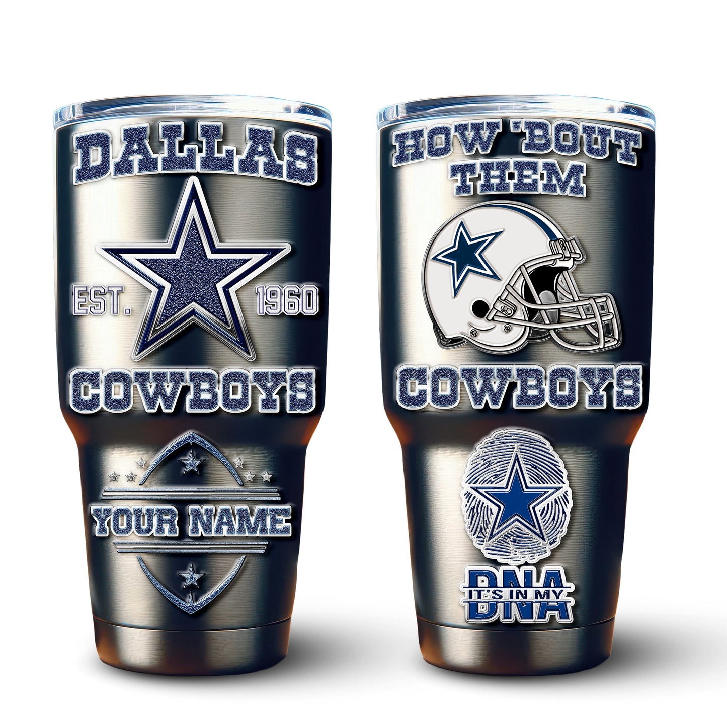Dallas Cowboys Premium Tumbler 30oz TD Gifts For Fans AZBTTB30OZ000058