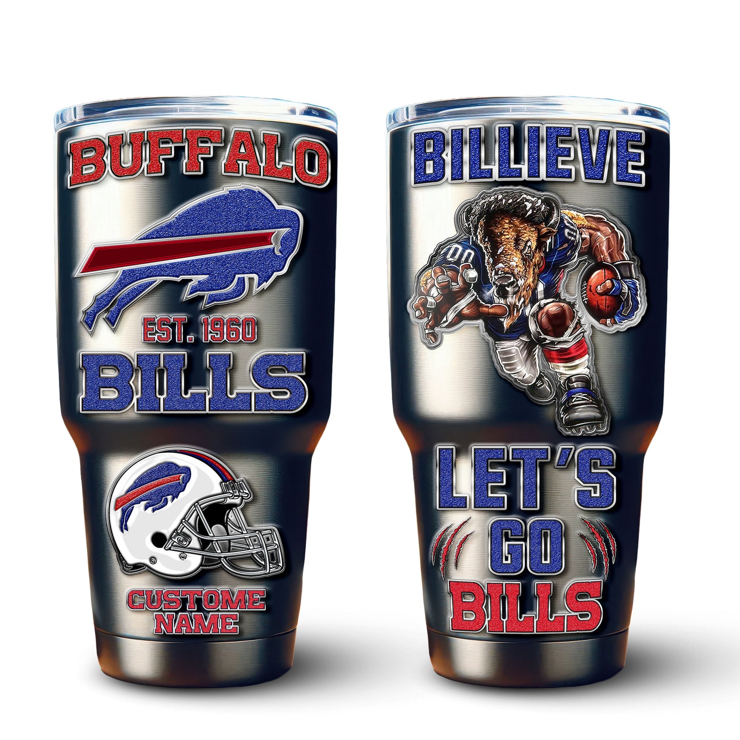 Buffalo Bills Premium Tumbler 30oz TD Gifts For Fans AZBTTB30OZ000059
