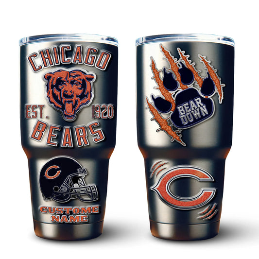 Chicago Bears Premium Tumbler 30oz TD Gifts For Fans AZBTTB30OZ000060