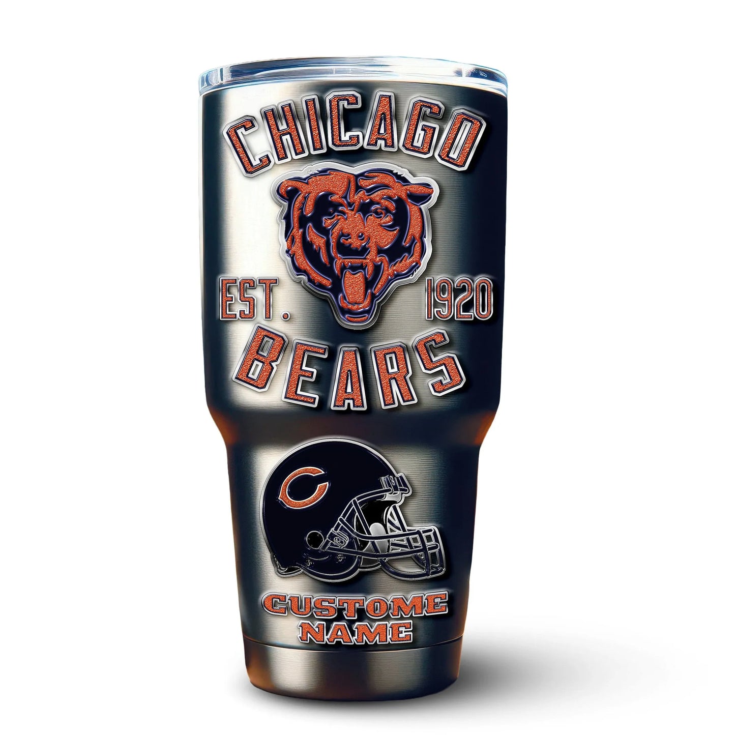 Chicago Bears Premium Tumbler 30oz TD Gifts For Fans AZBTTB30OZ000060