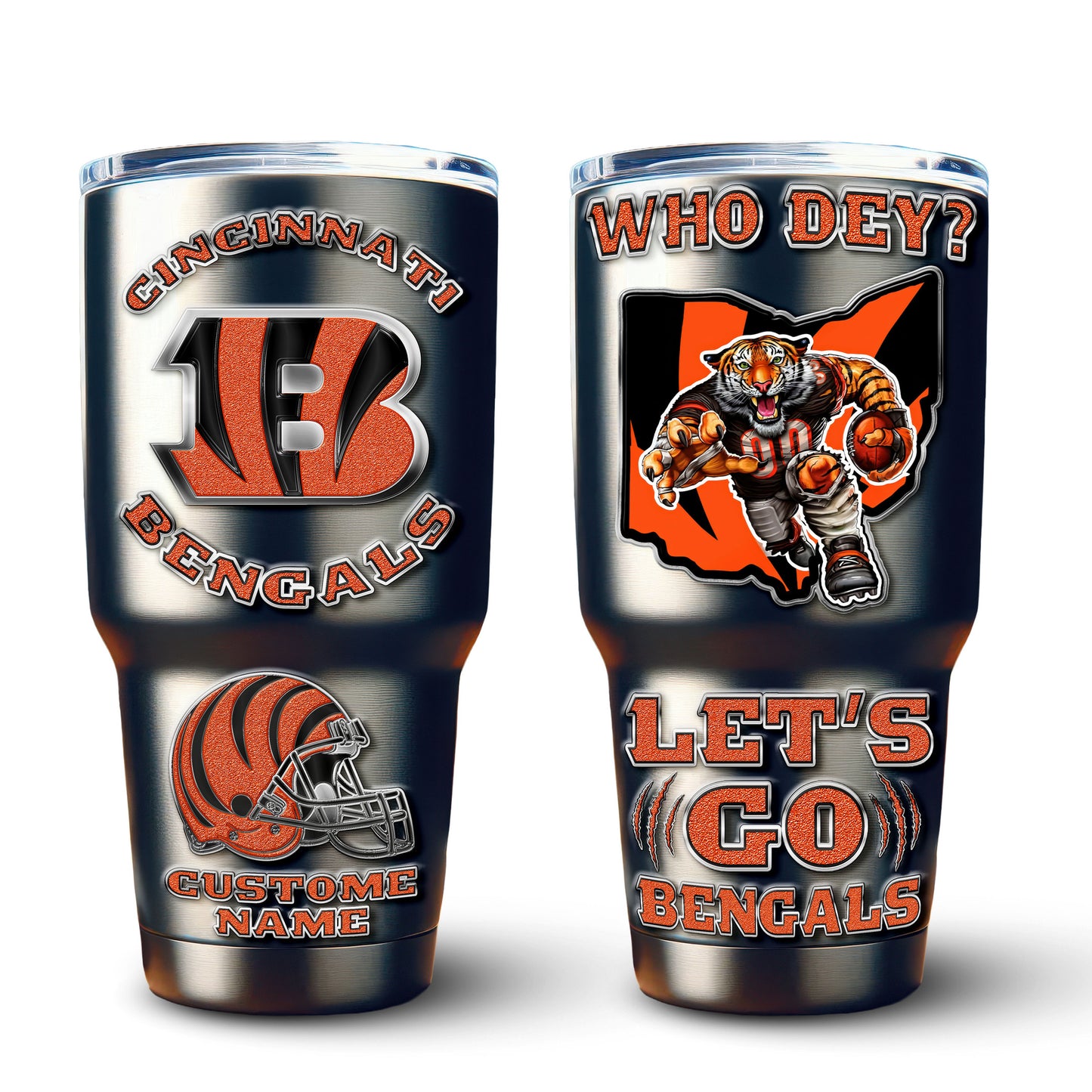 Cincinnati Bengals Premium Tumbler 30oz TD Gifts For Fans AZBTTB30OZ000062