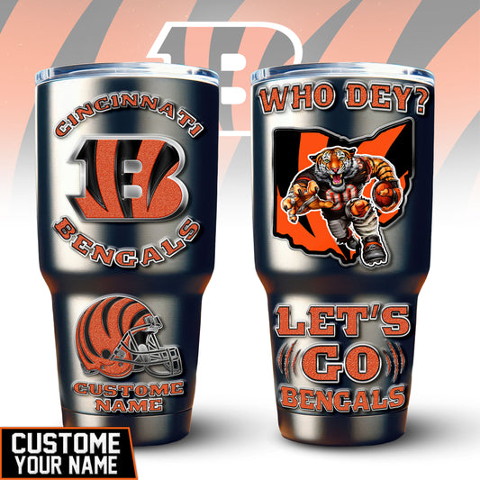 Cincinnati Bengals Premium Tumbler 30oz TD Gifts For Fans AZBTTB30OZ000062