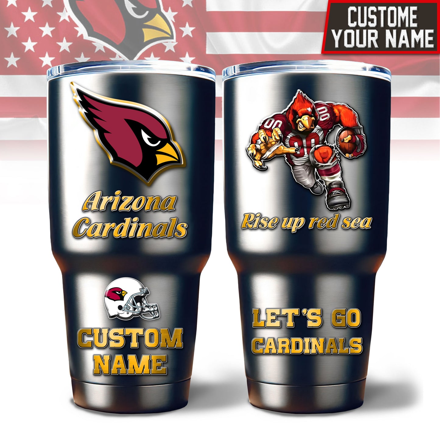 Arizona Cardinals Premium Tumbler 30oz TD Gifts For Fans AZBTTB30OZ000063