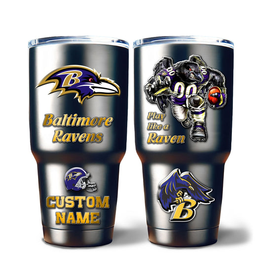 Baltimore Ravens Premium Tumbler 30oz TD Gifts For Fans AZBTTB30OZ000064