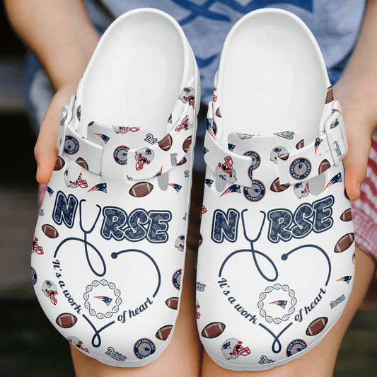 New England Patriots Premium Nurse Appreciation Day Clog NY AZBTPCL000003