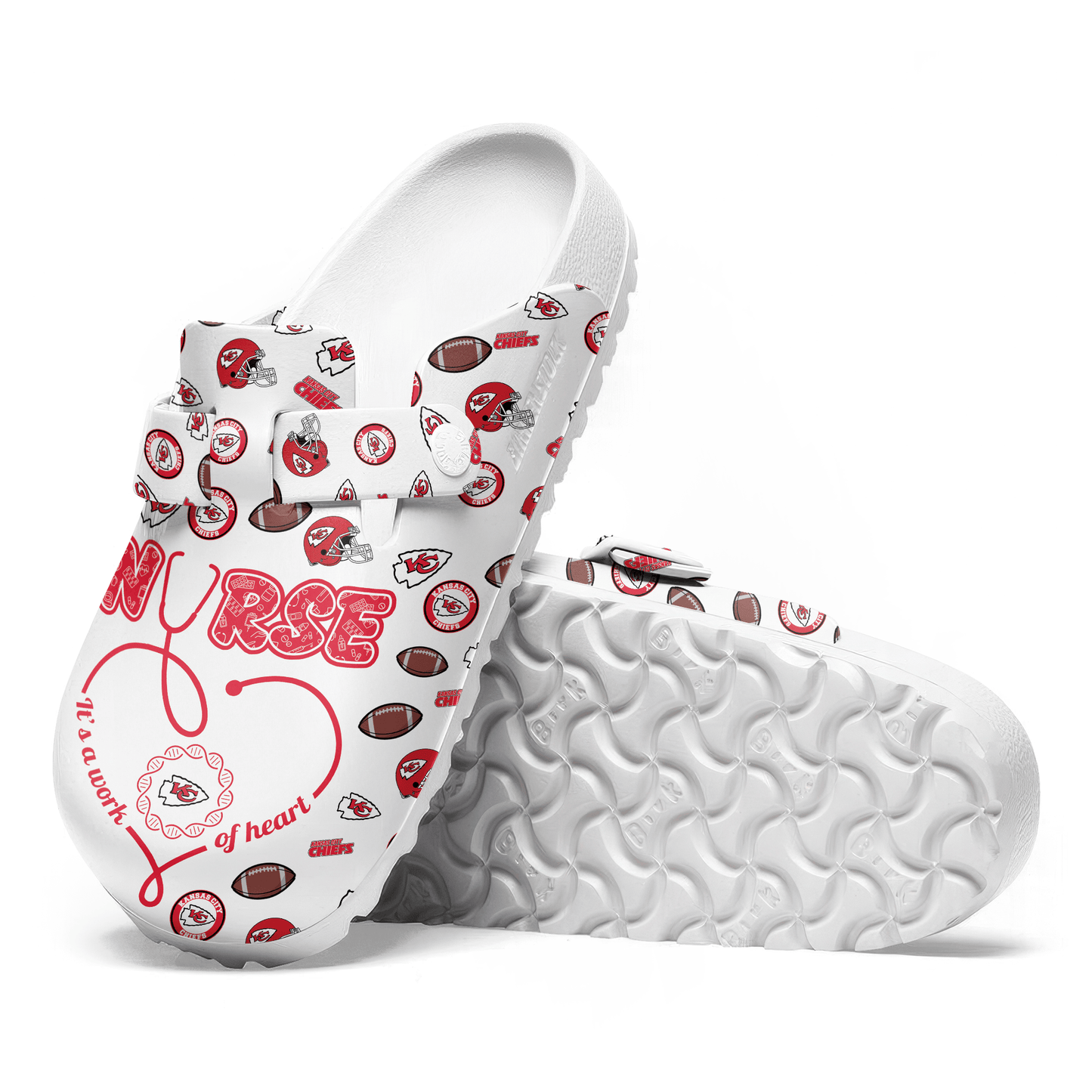 Kansas City Chiefs Premium Nurse Appreciation Day Clog NY AZBTPCL000005
