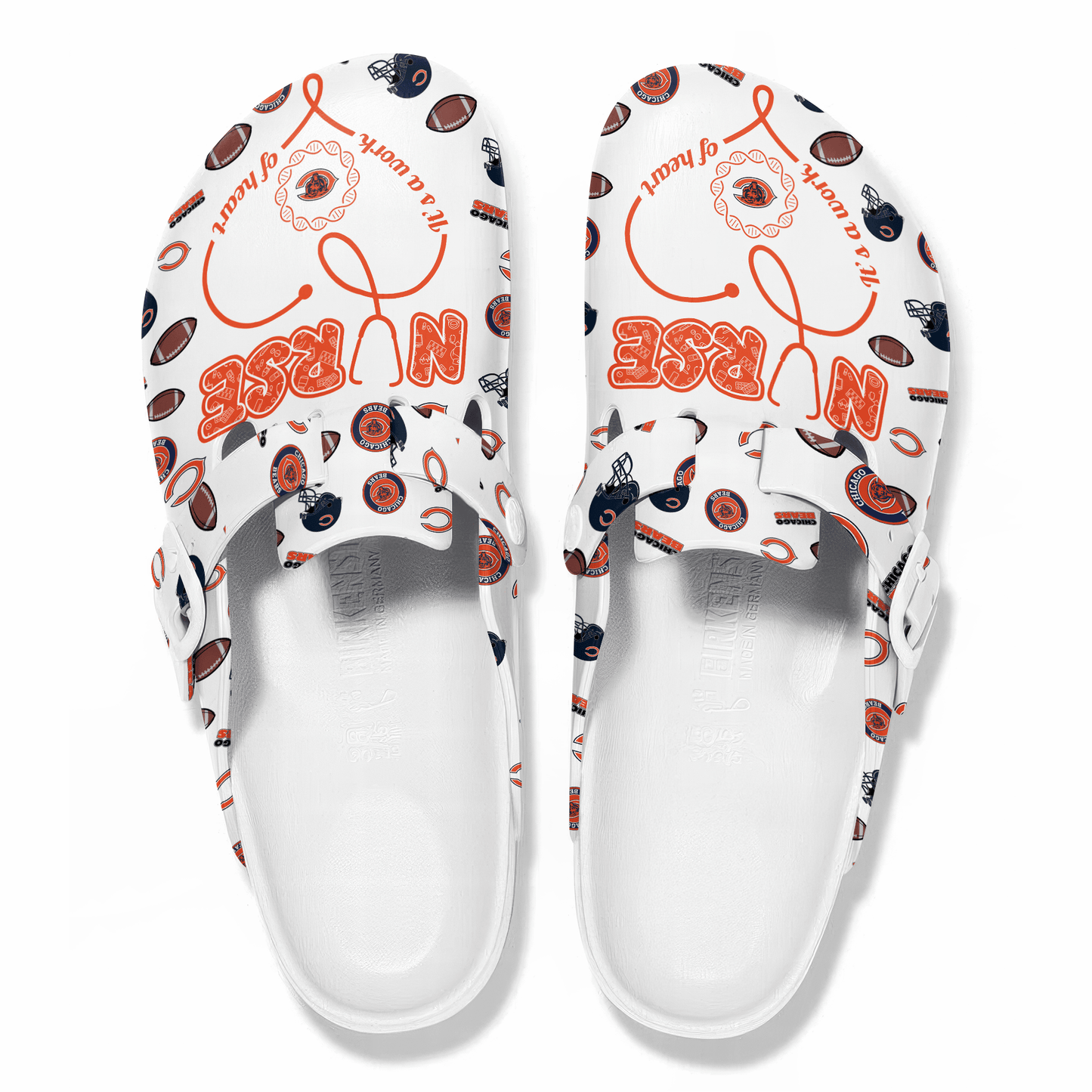 Chicago Bears Premium Nurse Appreciation Day Clog NY AZBTPCL000006
