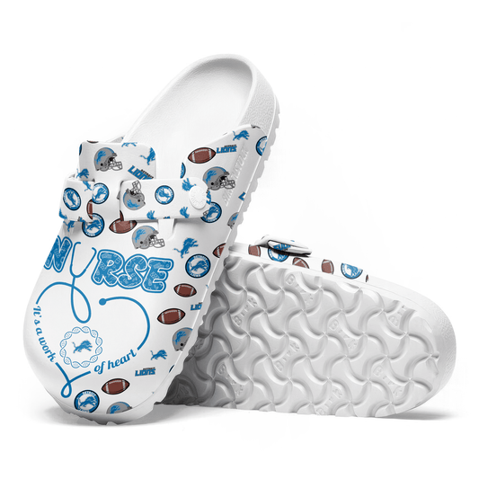 Detroit Lions Premium Nurse Appreciation Day Clog NY AZBTPCL000008