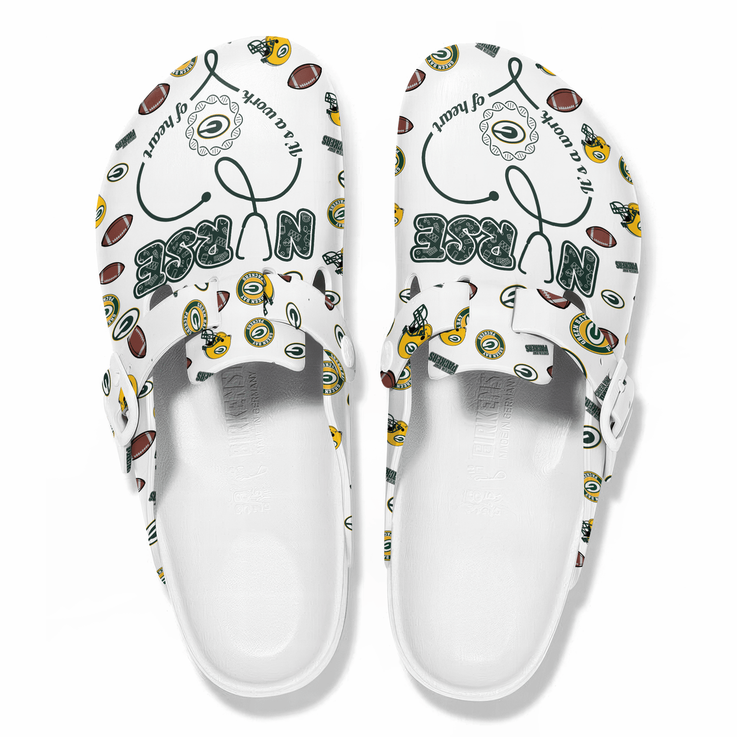 Green Bay Packers Premium Nurse Appreciation Day Clog NY AZBTPCL000009