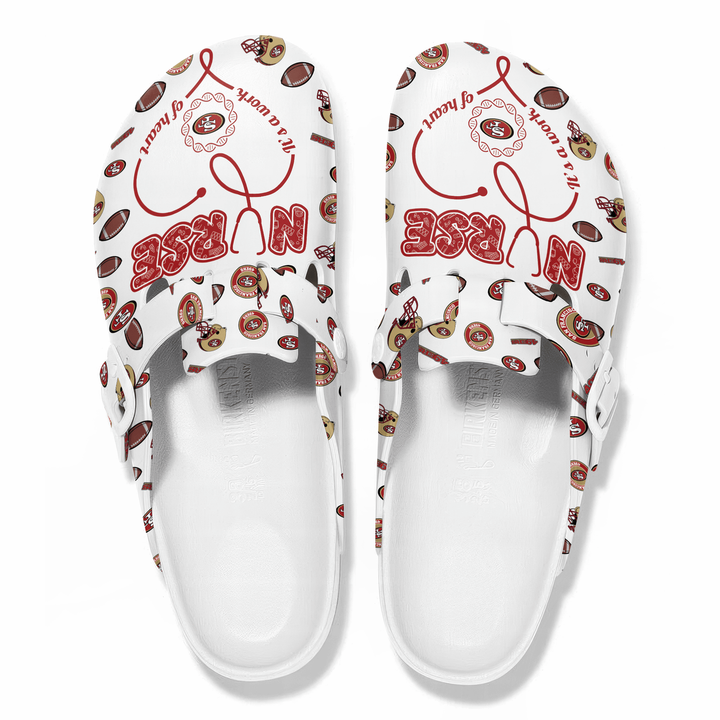 San Francisco 49ers Premium Nurse Appreciation Day Clog NY AZBTPCL000010