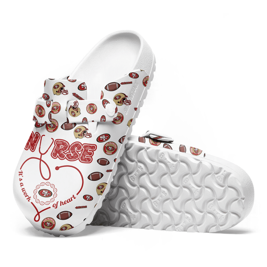 San Francisco 49ers Premium Nurse Appreciation Day Clog NY AZBTPCL000010