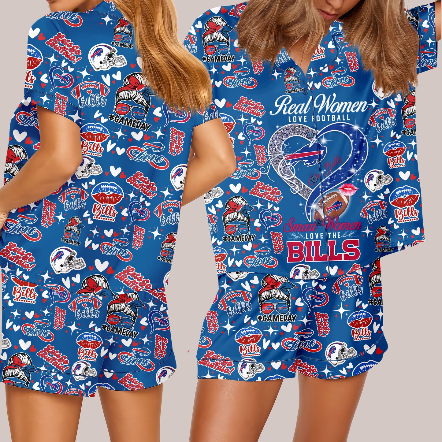 Buffalo Bills Premium Women Short Pajamas Custom Limited Edition AZHASSP000001