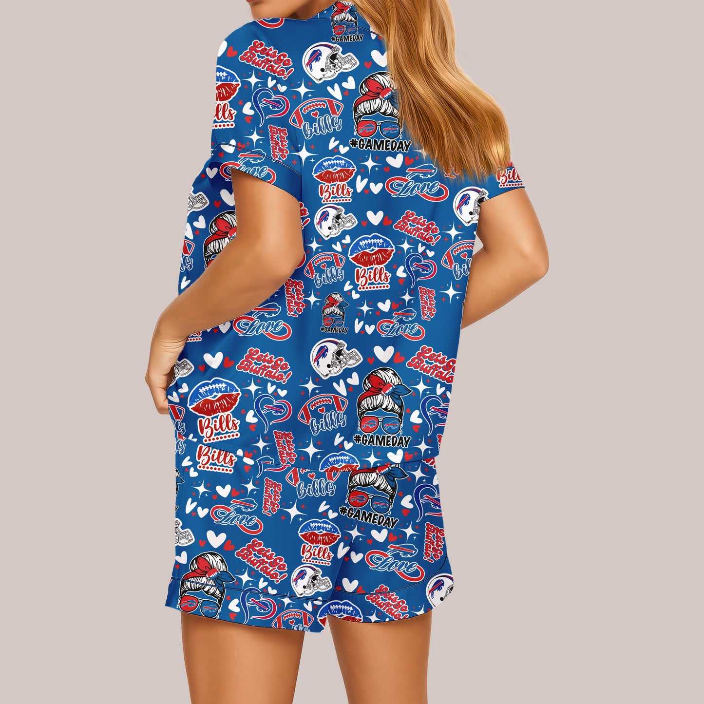 Buffalo Bills Premium Women Short Pajamas Custom Limited Edition AZHASSP000001
