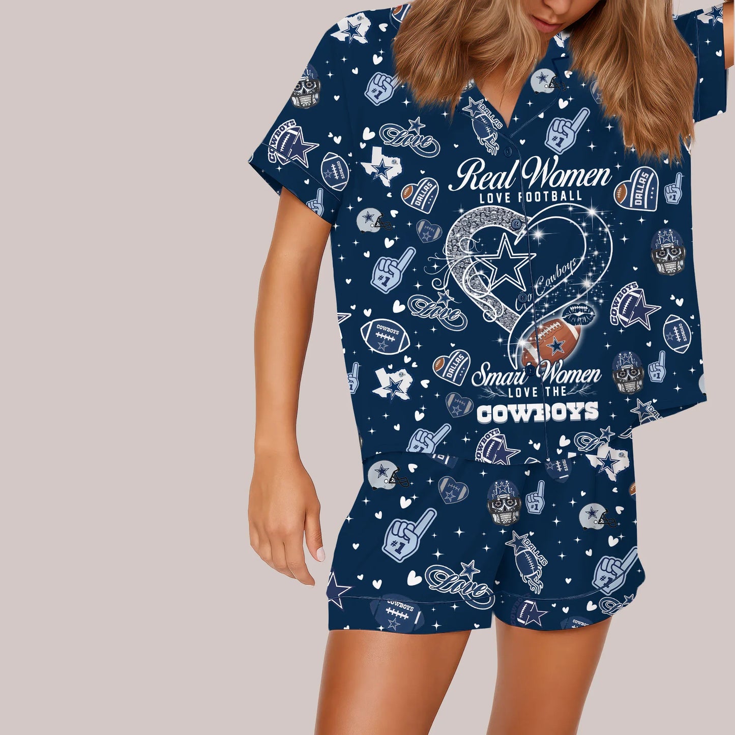 Dallas Cowboys Premium Women Short Pajamas Custom Limited Edition AZHASSP000003
