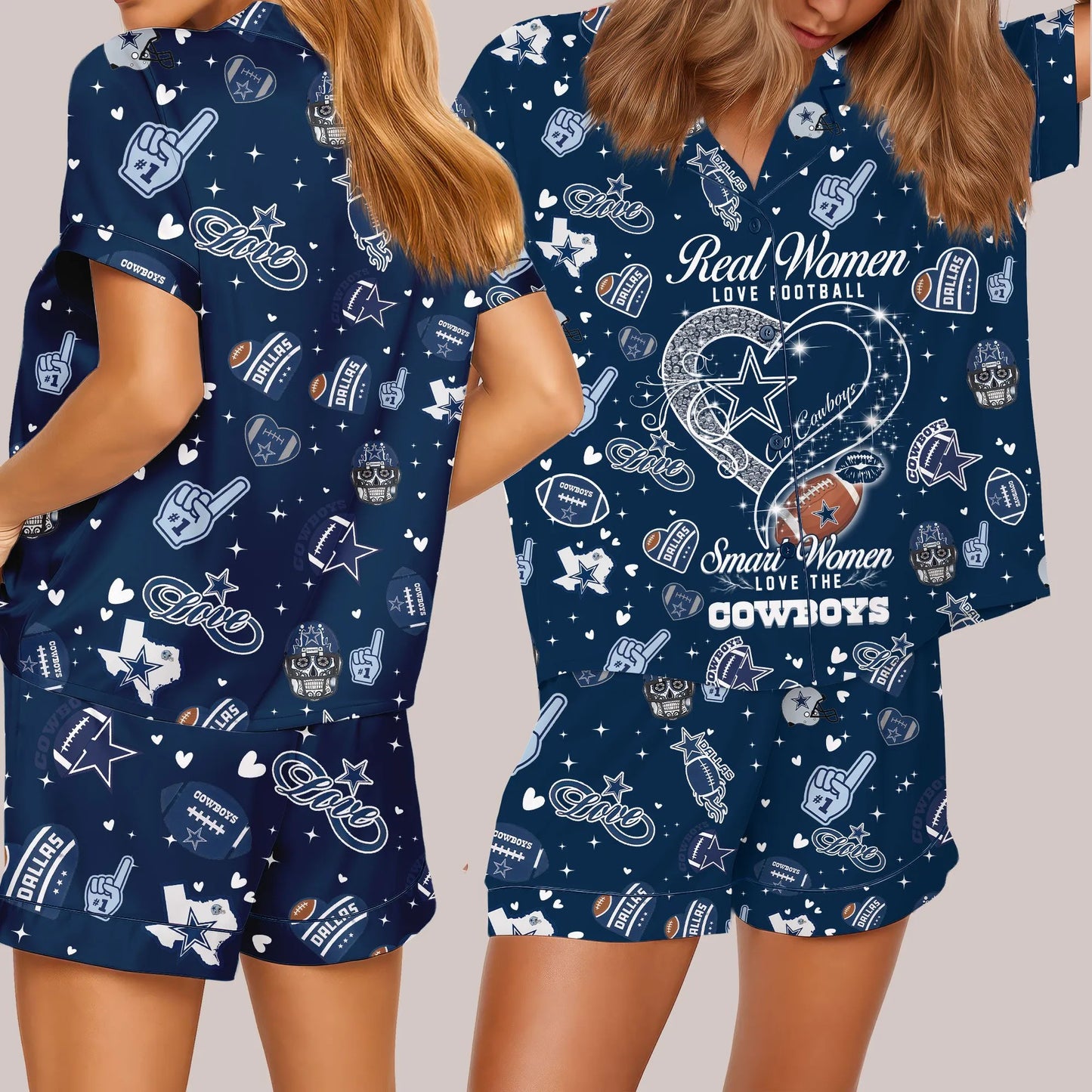 Dallas Cowboys Premium Women Short Pajamas Custom Limited Edition AZHASSP000003