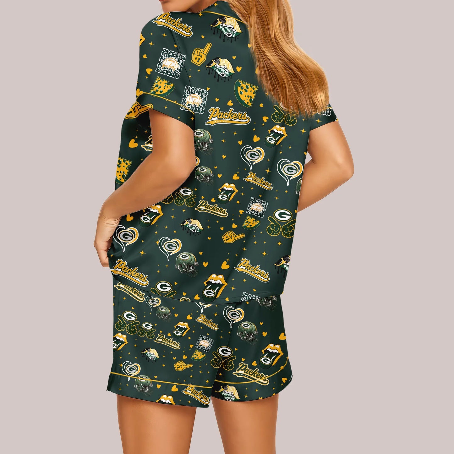 Green Bay Packers Premium Women Short Pajamas Custom Limited Edition AZHASSP000006