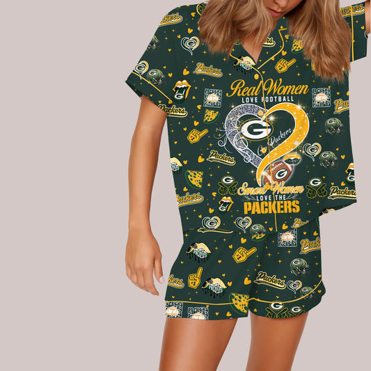 Green Bay Packers Premium Women Short Pajamas Custom Limited Edition AZHASSP000006