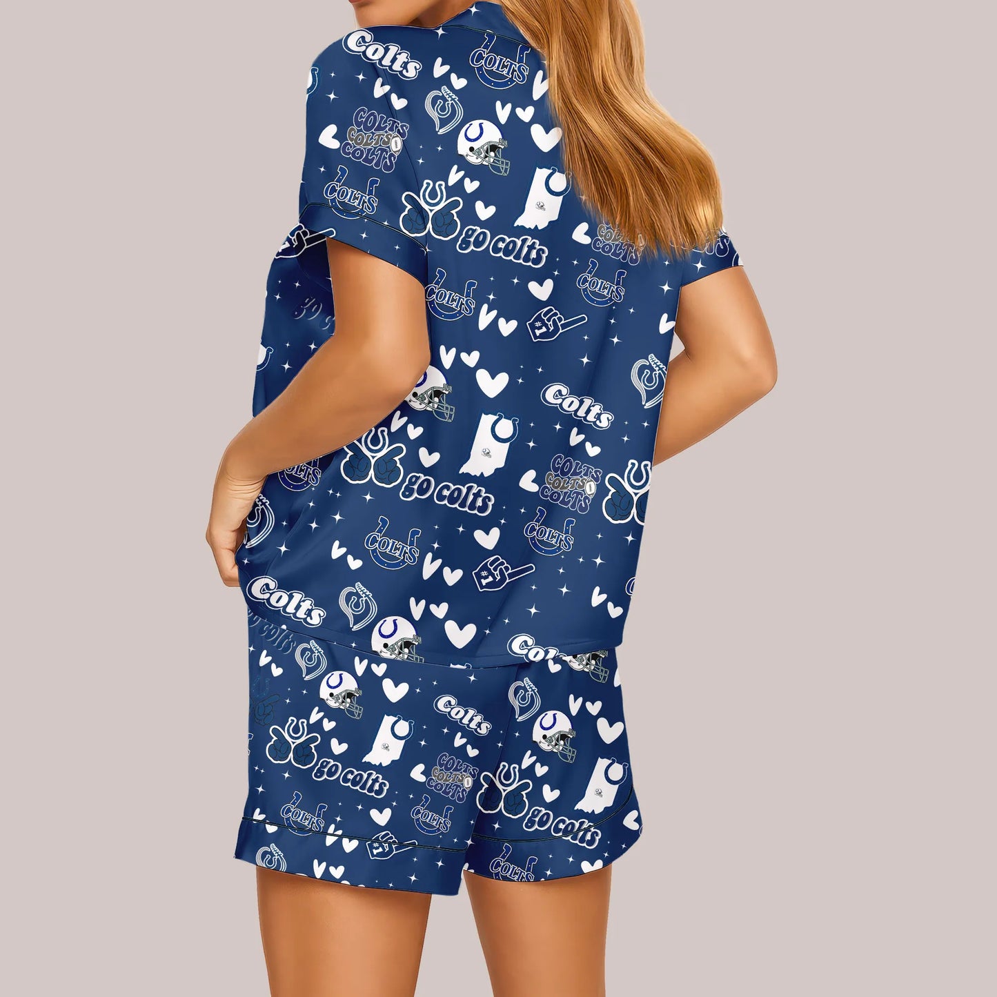 Indianapolis Colts Premium Women Short Pajamas Custom Limited Edition AZHASSP000007