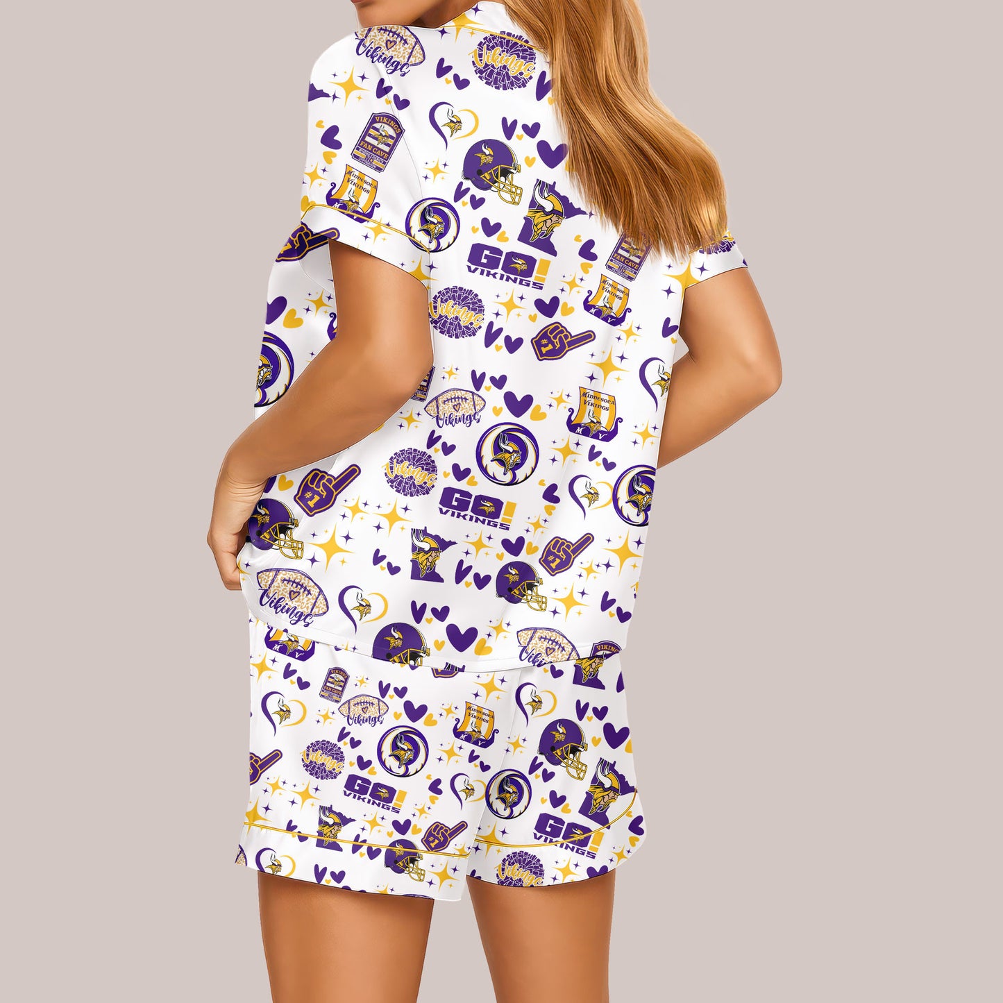 Minnesota Vikings Premium Women Short Pajamas Custom Limited Edition AZHASSP000008