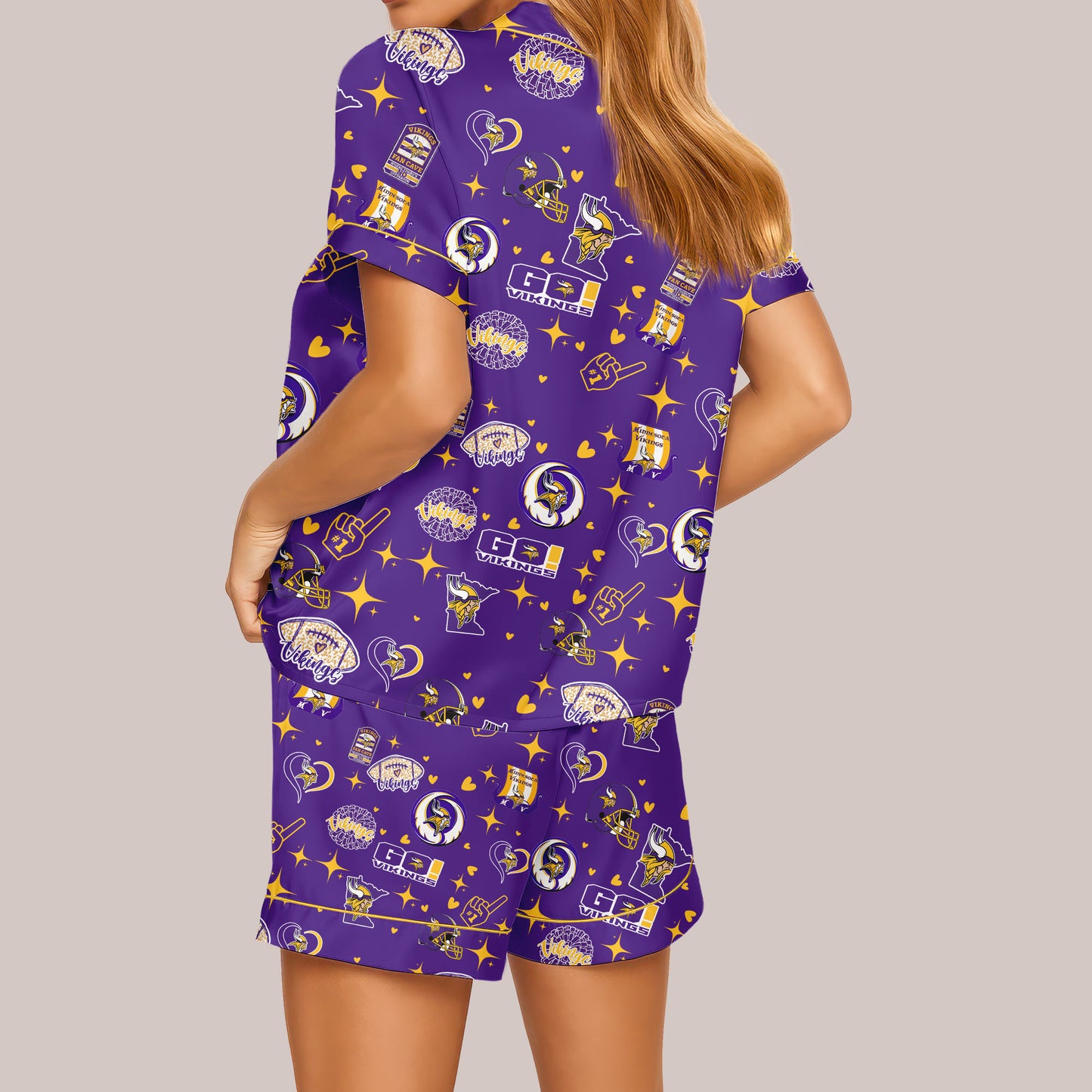 Minnesota Vikings Premium Women Short Pajamas Custom Limited Edition AZHASSP000008