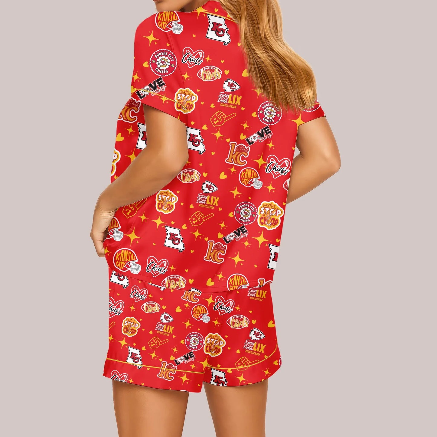 Kansas City Chiefs Premium Women Short Pajamas Custom Limited Edition AZHASSP000009