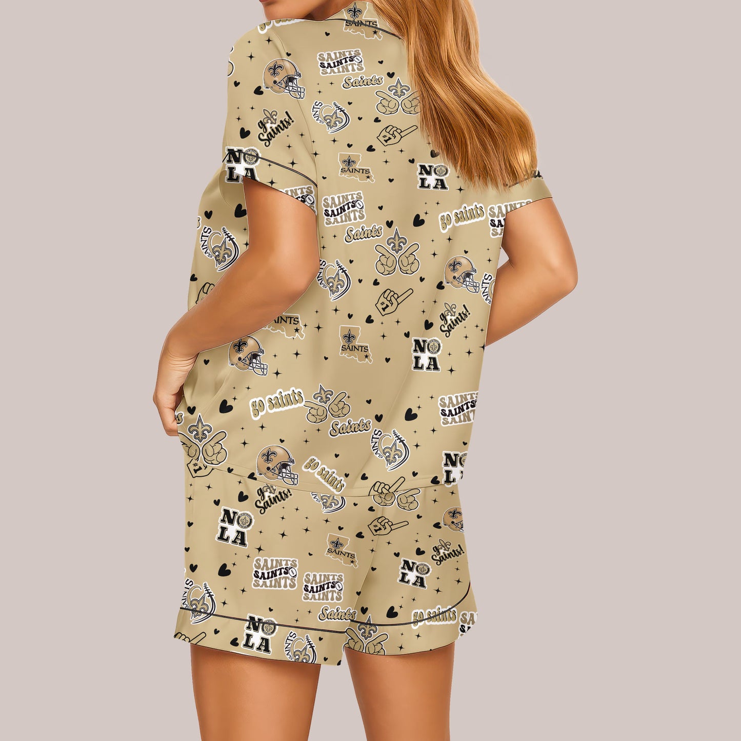 New Orleans Saints Premium Women Short Pajamas Custom Limited Edition AZHASSP000010