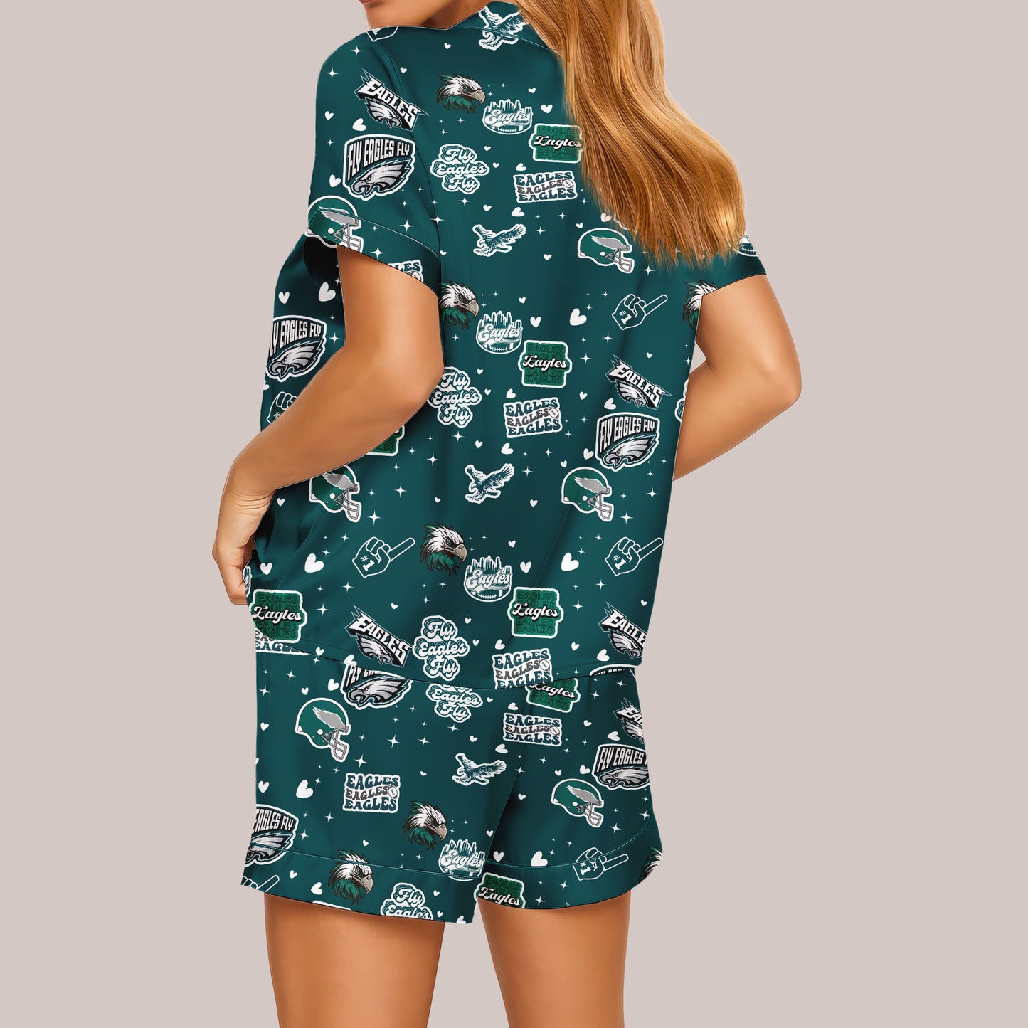 Philadelphia Eagles Premium Women Short Pajamas Custom Limited Edition AZHASSP000011