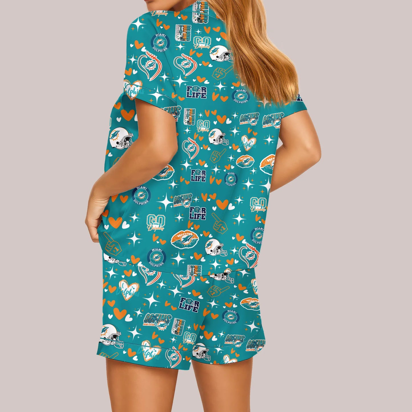 Miami Dolphins Premium Women Short Pajamas Custom Limited Edition AZHASSP000012