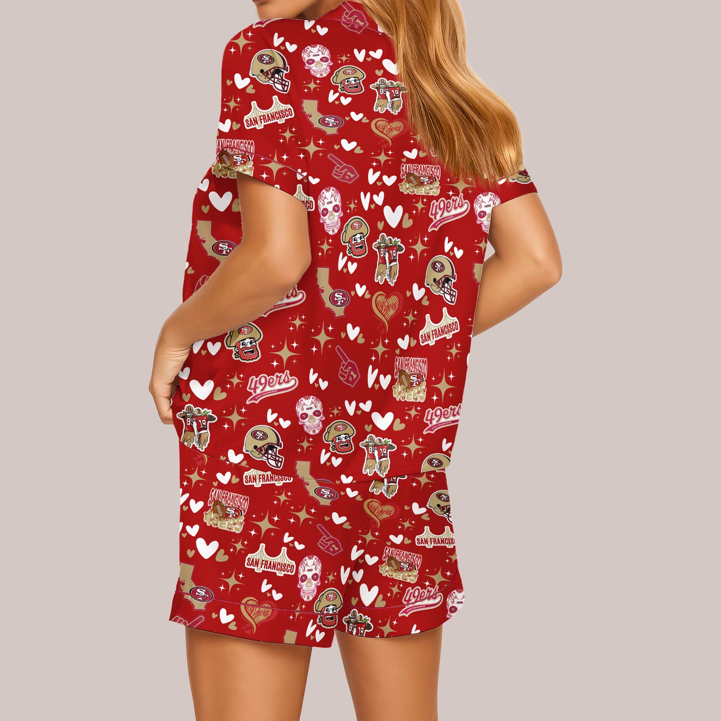San Francisco 49ers Premium Women Short Pajamas Custom Limited Edition AZHASSP000013