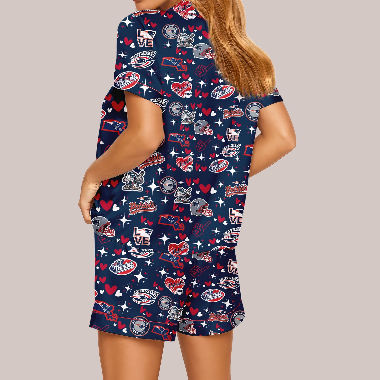 New England Patriots Premium Women Short Pajamas Custom Limited Edition AZHASSP000014