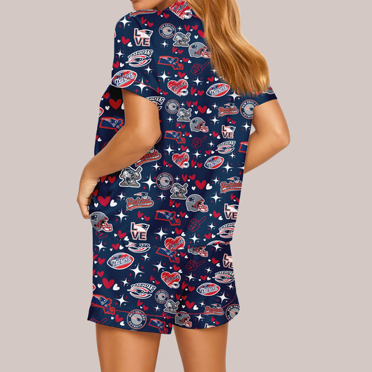 New England Patriots Premium Women Short Pajamas Custom Limited Edition AZHASSP000014