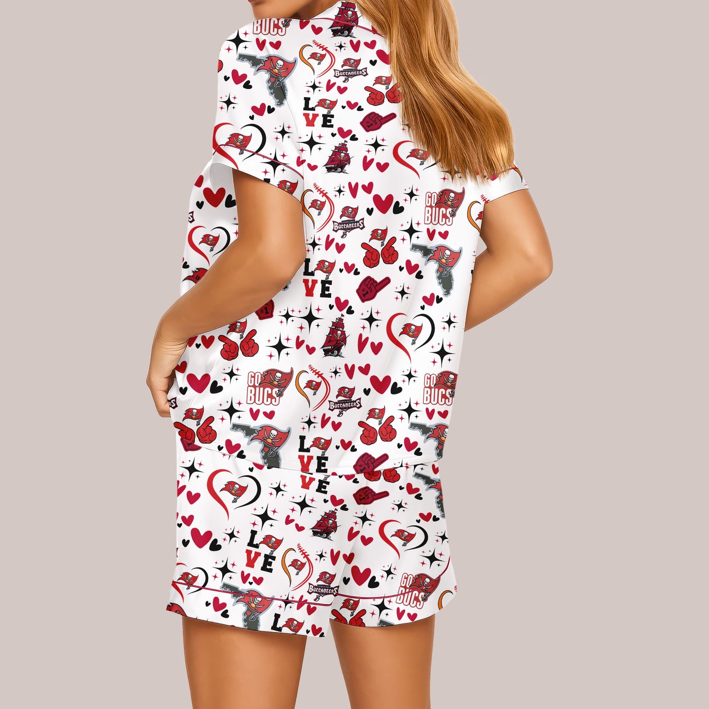 Tampa Bay Buccaneers Premium Women Short Pajamas Custom Limited Edition AZHASSP000015