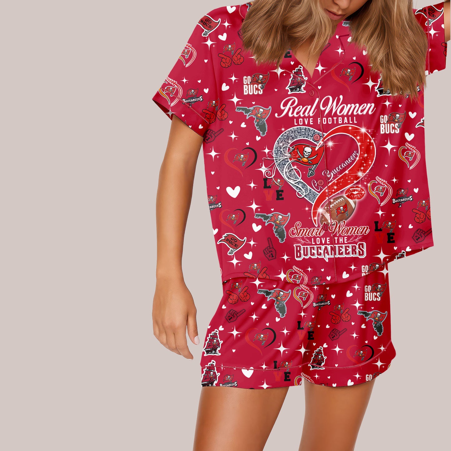 Tampa Bay Buccaneers Premium Women Short Pajamas Custom Limited Edition AZHASSP000015