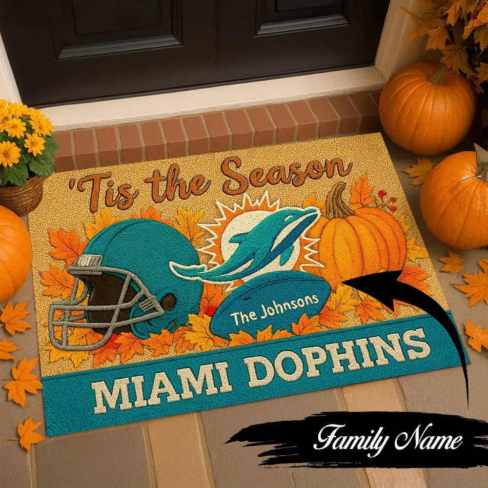Miami Dolphins Premium Halloween Doormat NA76